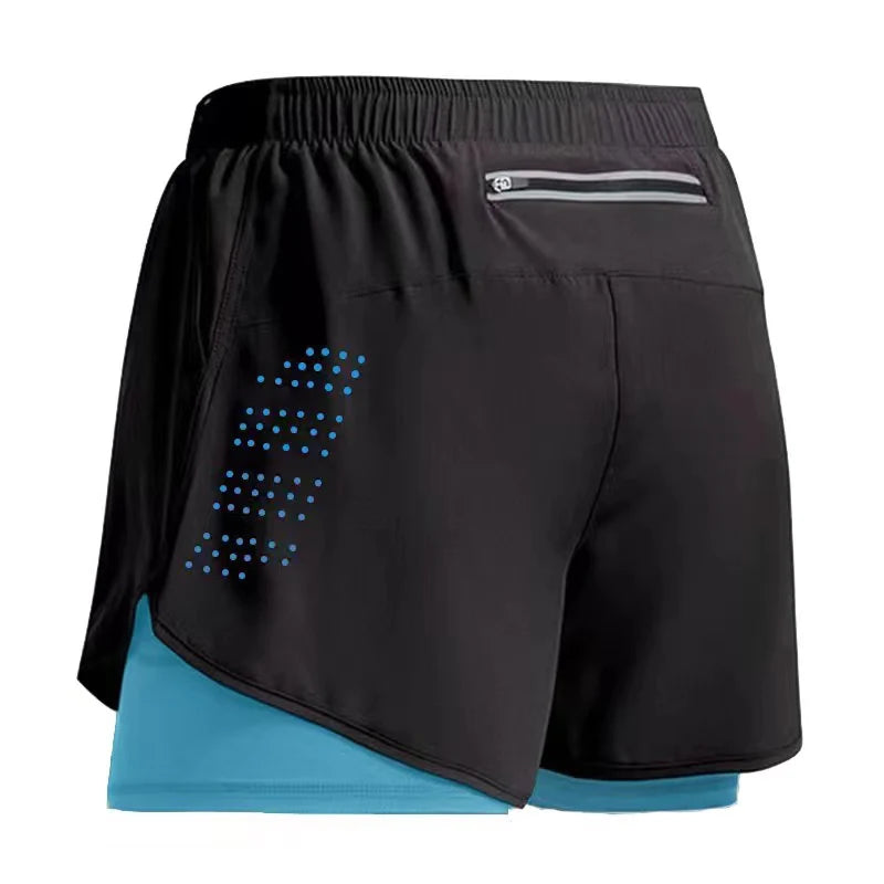 Men's Running 2 in 1 Quick Dry Gym Shorts