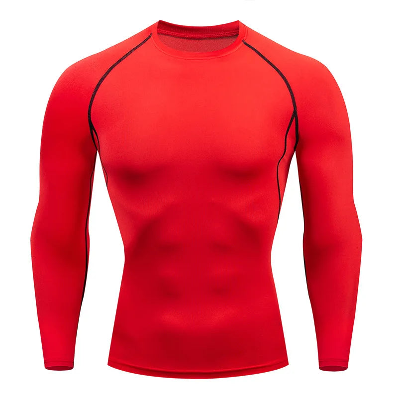 Men's Dry Fit Compression Long-Sleeve Workout Shirt