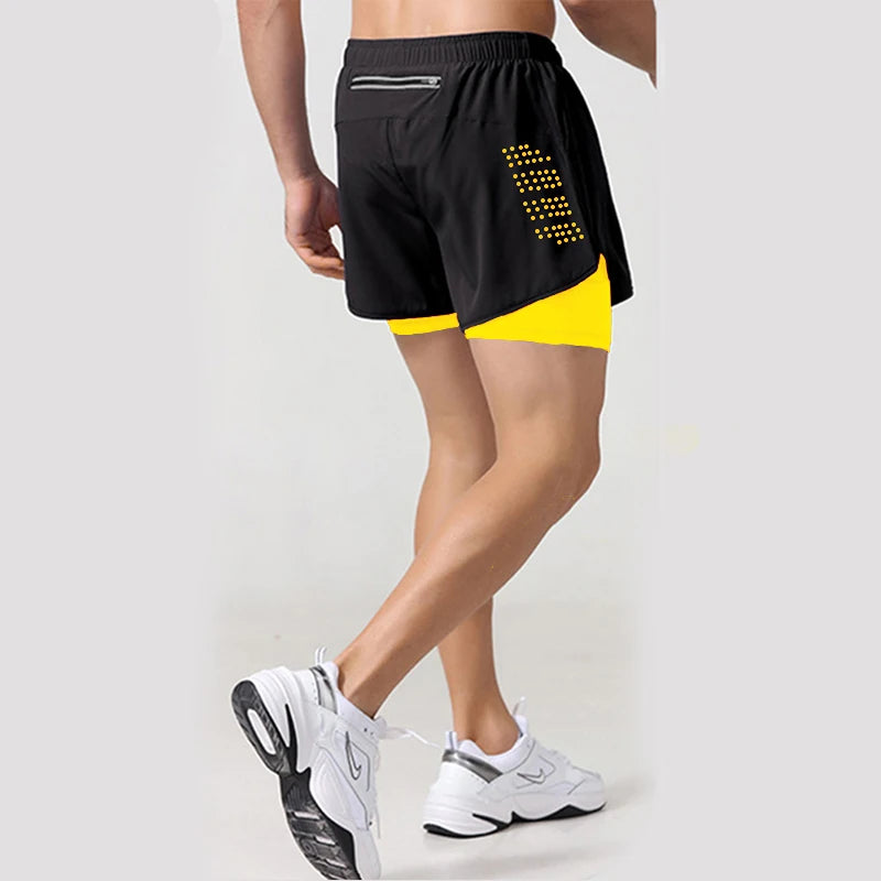 Men's Running 2 in 1 Quick Dry Gym Shorts