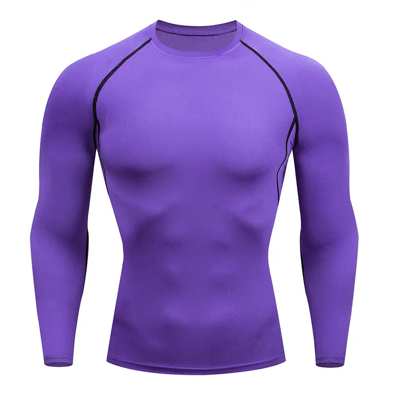 Men's Dry Fit Compression Long-Sleeve Workout Shirt