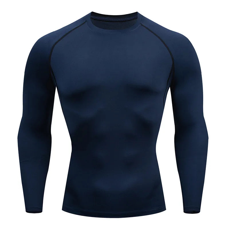 Men's Dry Fit Compression Long-Sleeve Workout Shirt