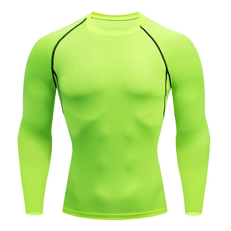 Men's Dry Fit Compression Long-Sleeve Workout Shirt