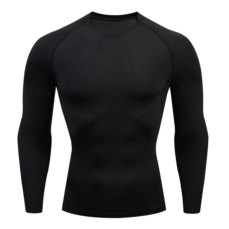 Men's Dry Fit Compression Long-Sleeve Workout Shirt