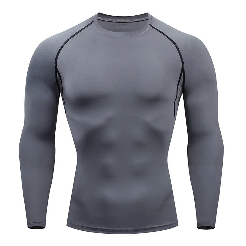 Men's Dry Fit Compression Long-Sleeve Workout Shirt